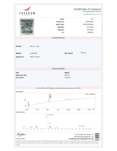 BPC-157 (0.5mg/capsule), 60 Capsules lab report
