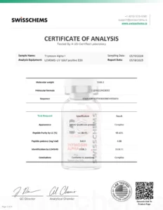 Thymosin Alpha 1 lab report